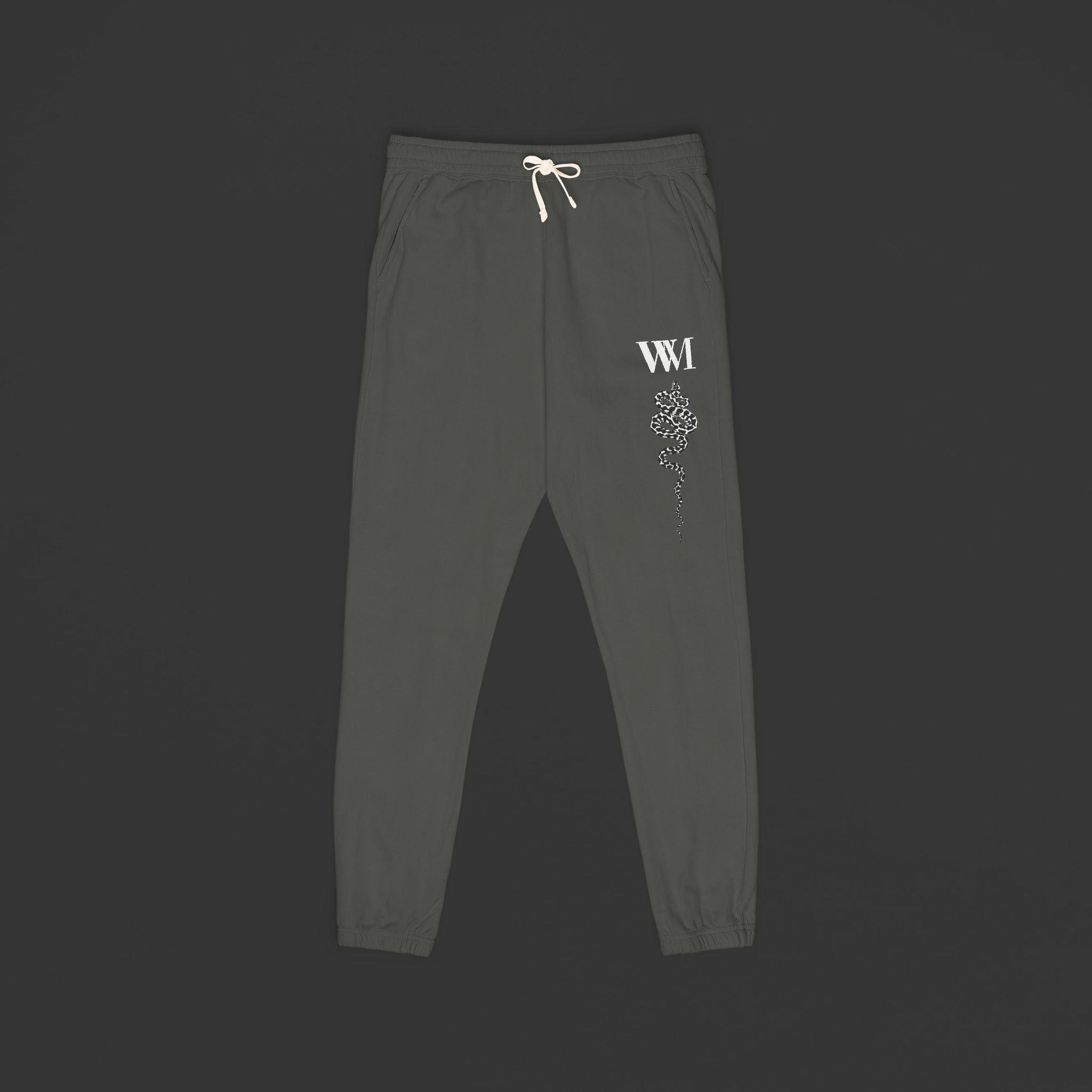 Sweatpants — 'WM' Drip Graphic Fleece Joggers