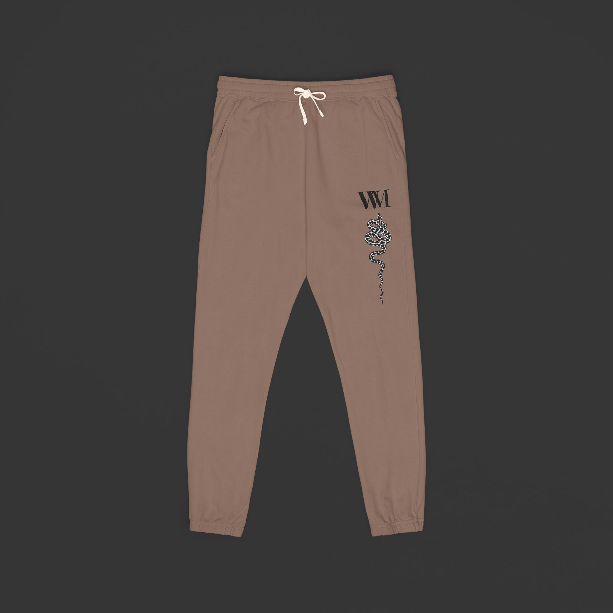 Sweatpants — 'WM' Drip Graphic Fleece Joggers
