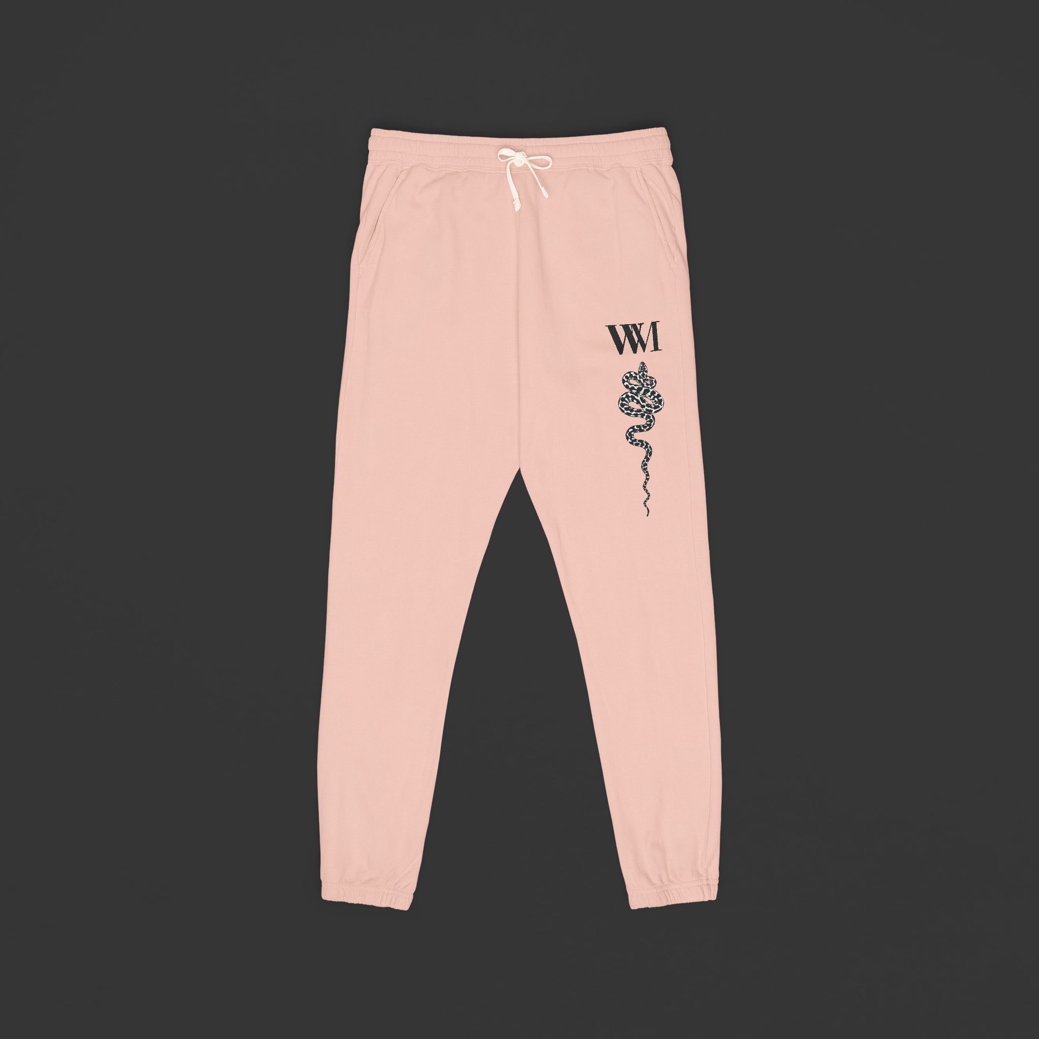 Sweatpants — 'WM' Drip Graphic Fleece Joggers