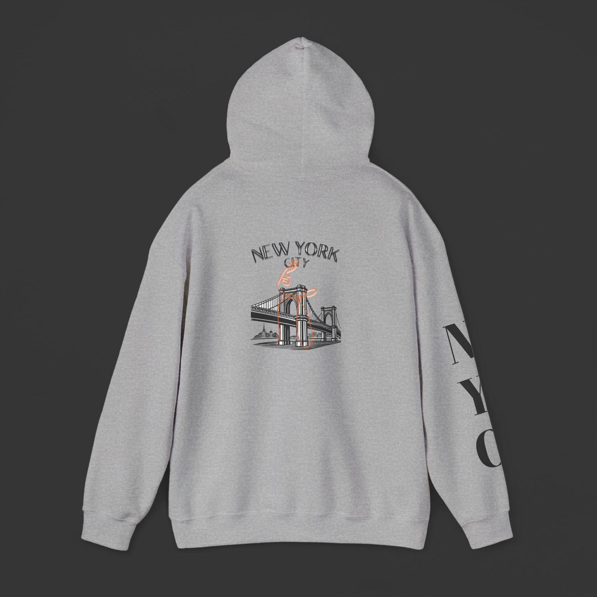 New York City Hoodie - Statue of Liberty & Brooklyn Bridge