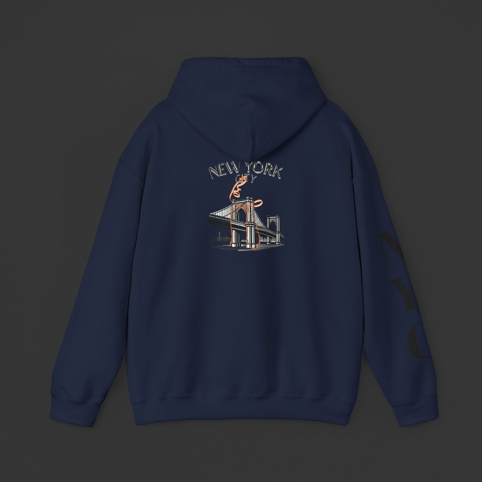 New York City Hoodie - Statue of Liberty & Brooklyn Bridge