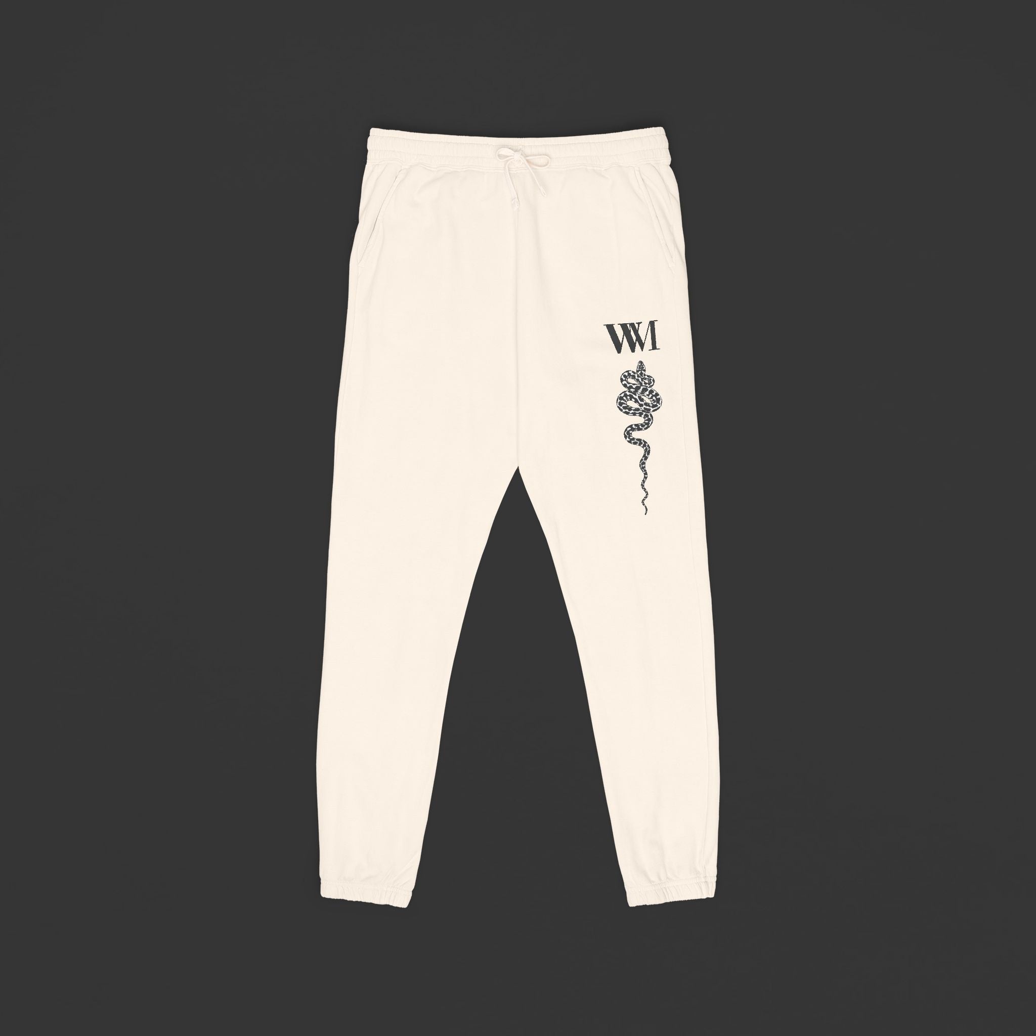 Sweatpants — 'WM' Drip Graphic Fleece Joggers
