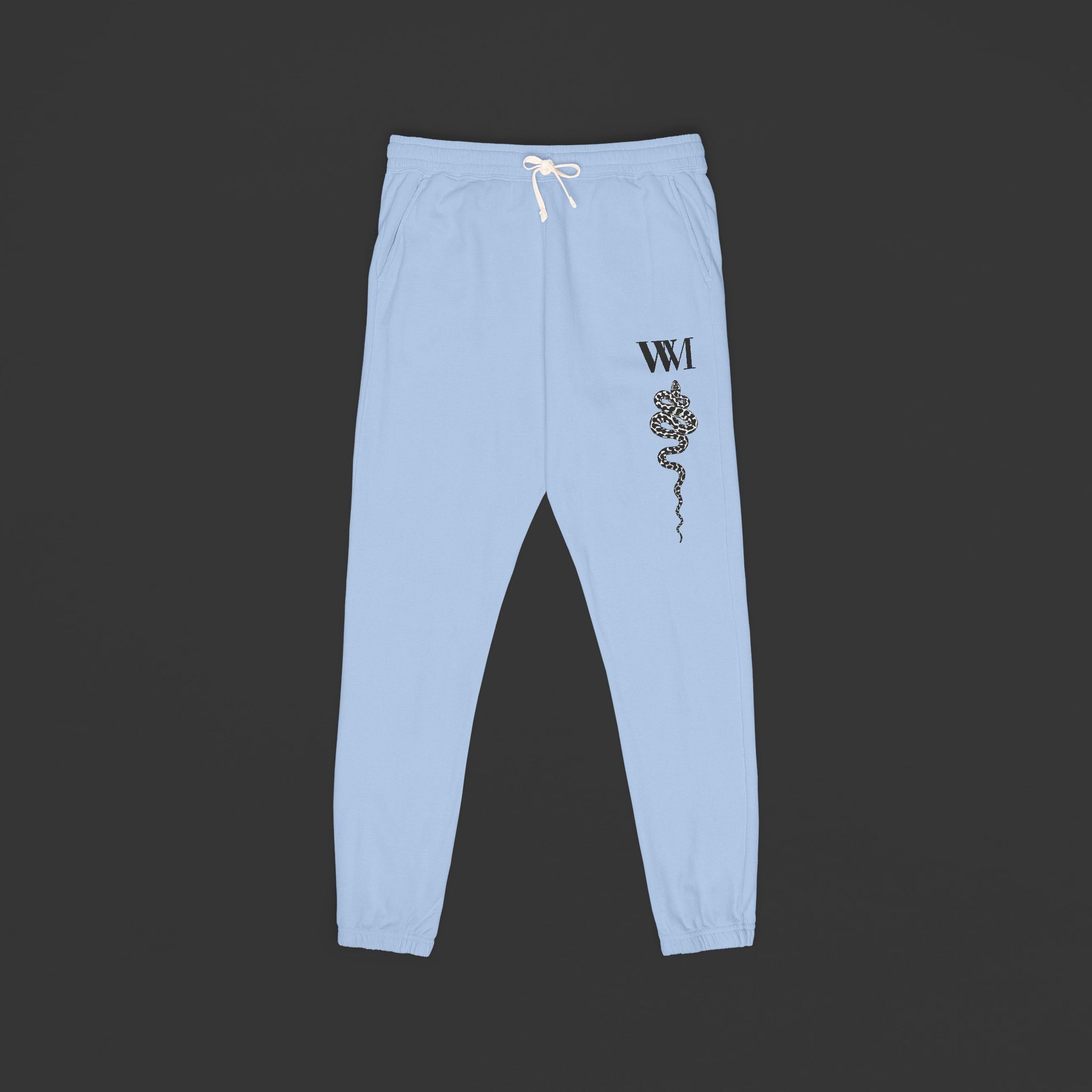 Sweatpants — 'WM' Drip Graphic Fleece Joggers