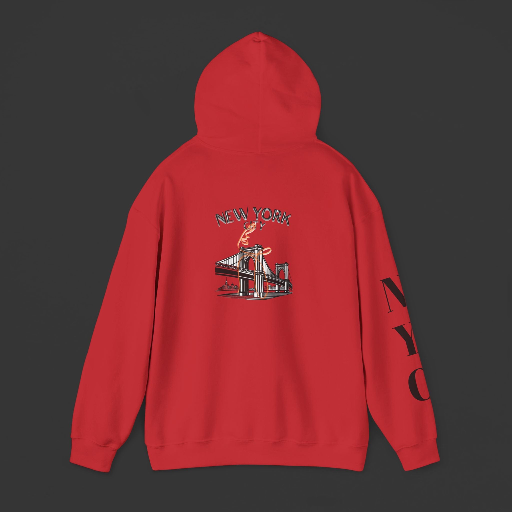New York City Hoodie - Statue of Liberty & Brooklyn Bridge