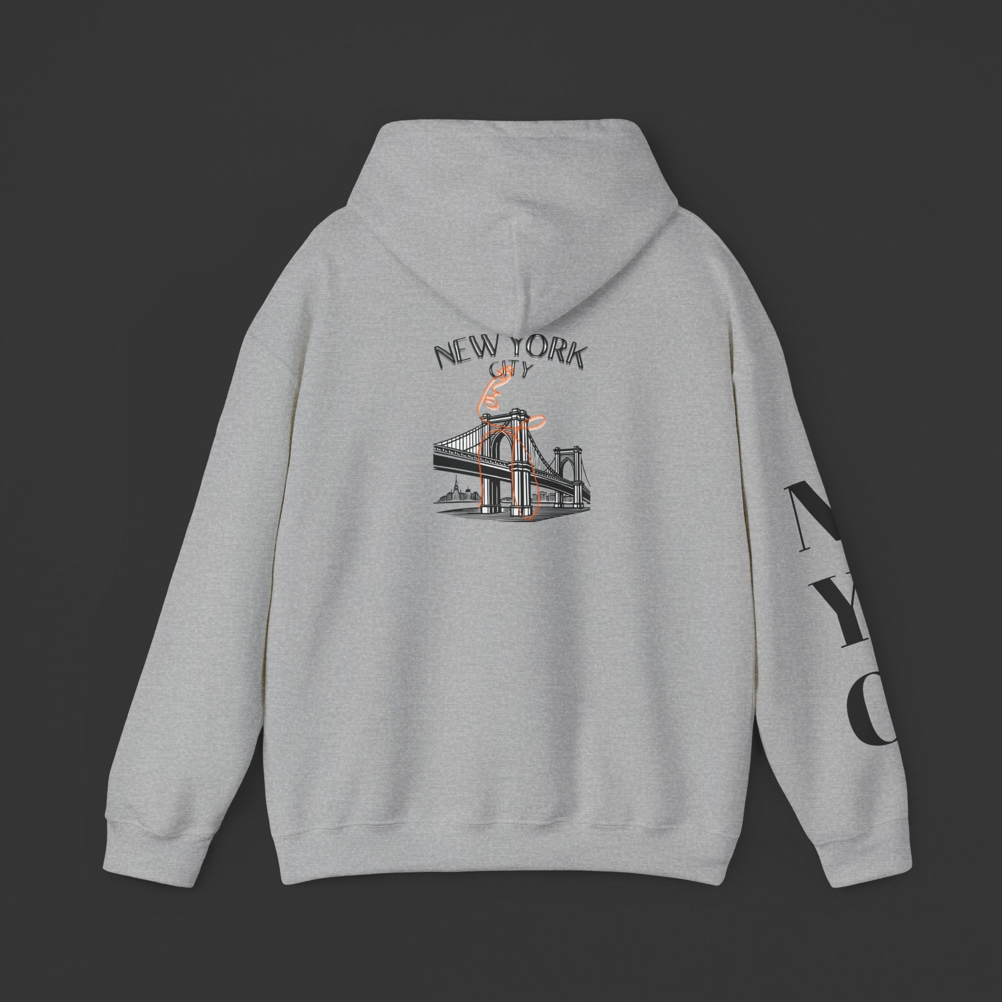 New York City Hoodie - Statue of Liberty & Brooklyn Bridge