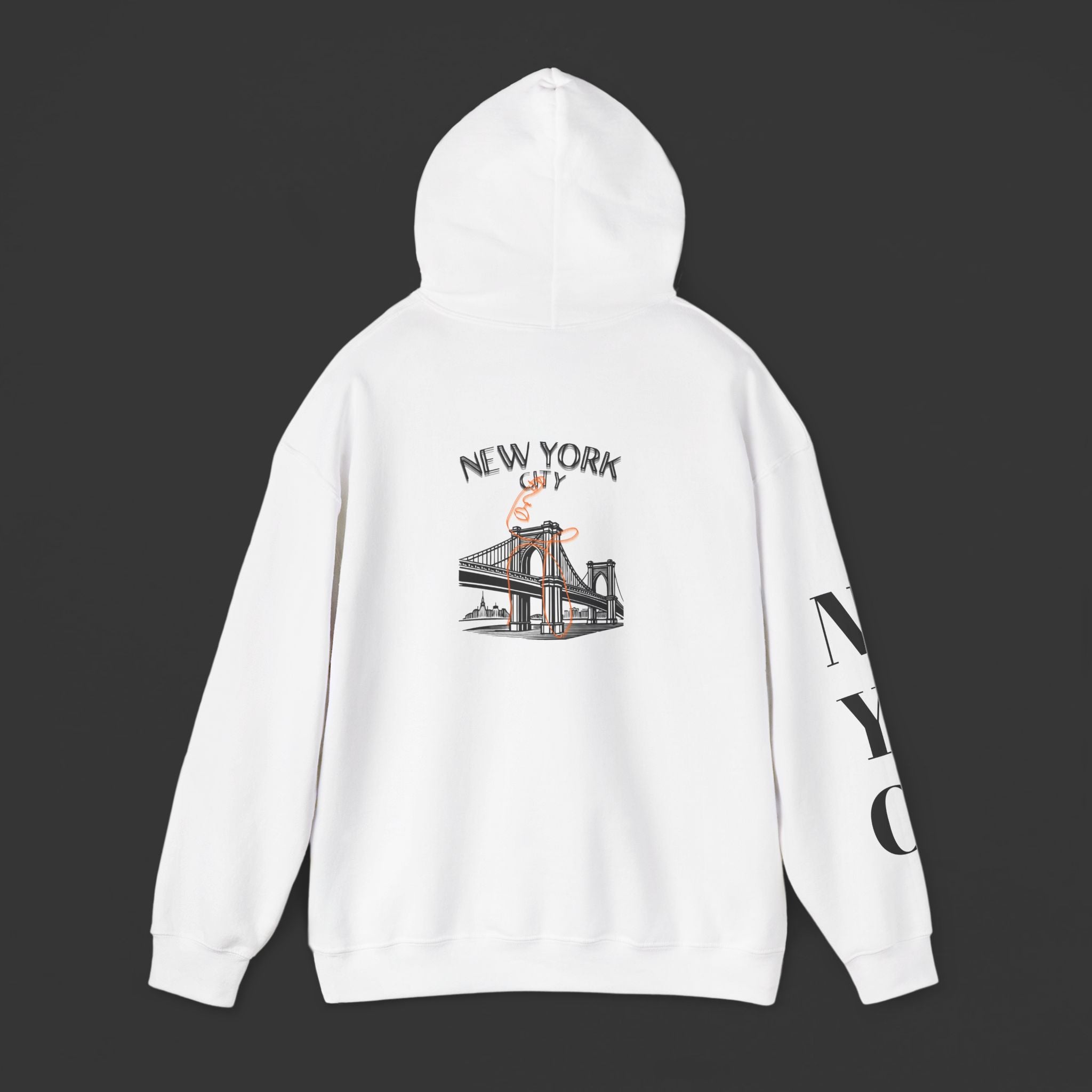 New York City Hoodie - Statue of Liberty & Brooklyn Bridge